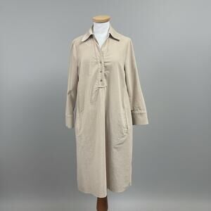 White Label beige organic cotton corduroy dress, size 4, NEW WITH TAGS!